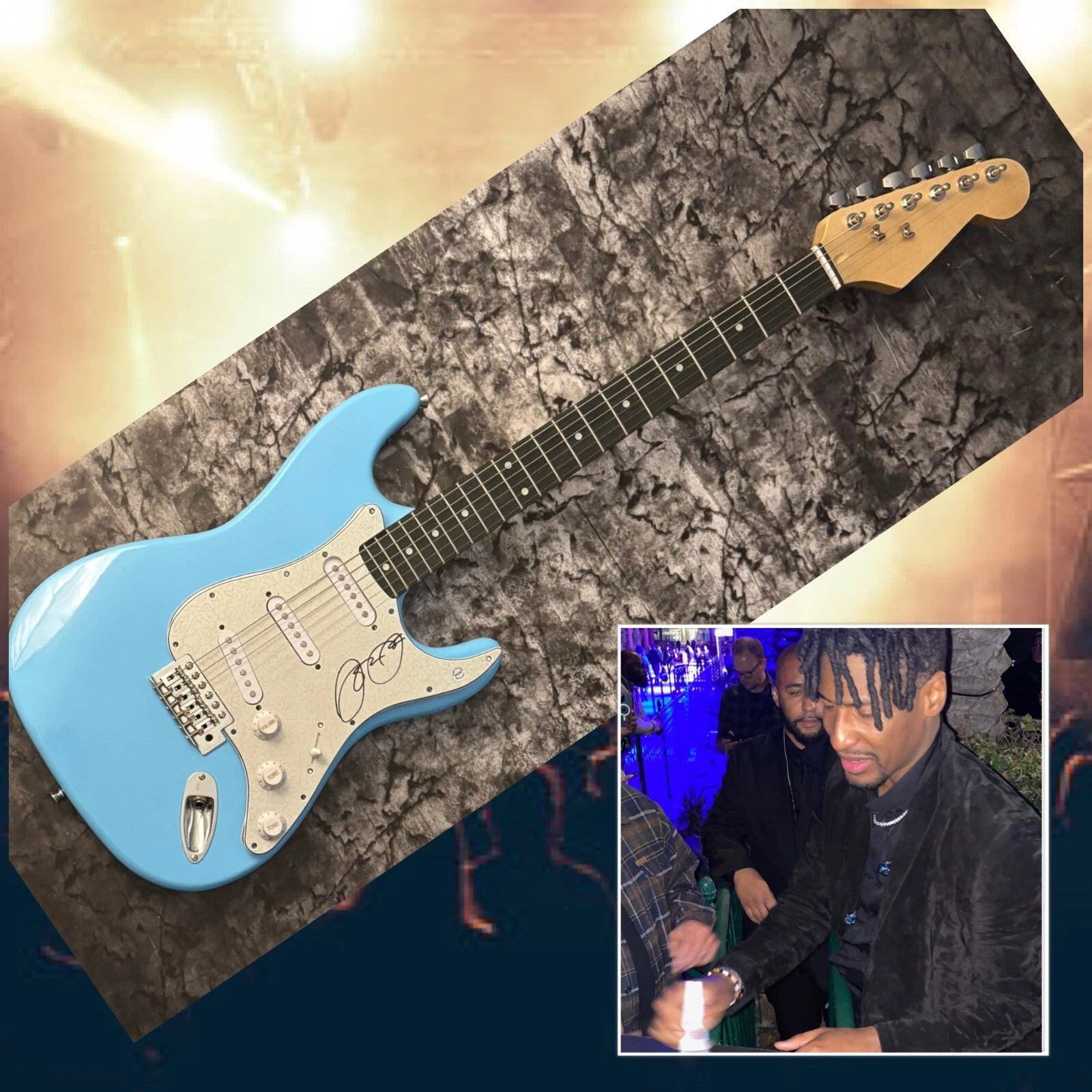 GFA We Are Freedom Star  * JON BATISTE *  Signed Electric Guitar PROOF COA