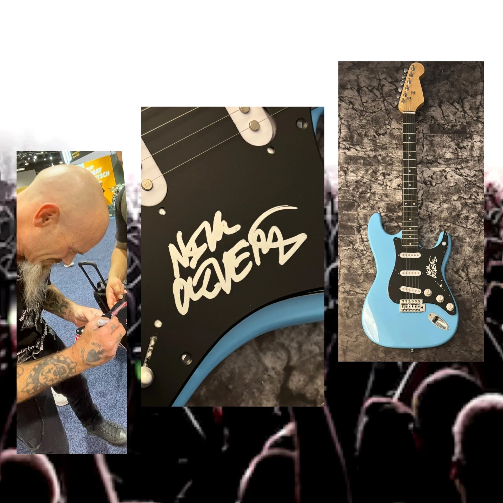 GFA Queens of the Stone Age  * NICK OLIVERI *  Signed Electric Guitar PROOF COA