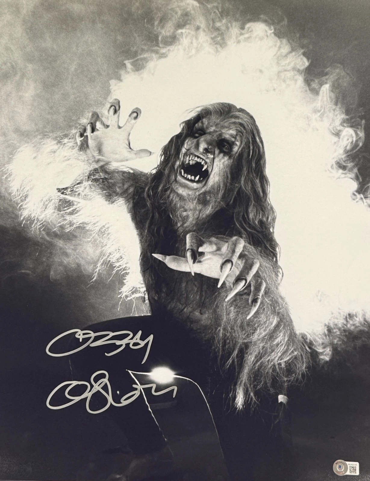 Ozzy Osbourne Signed 16x20 Photo Sabbath Authentic Autograph Beckett Witness