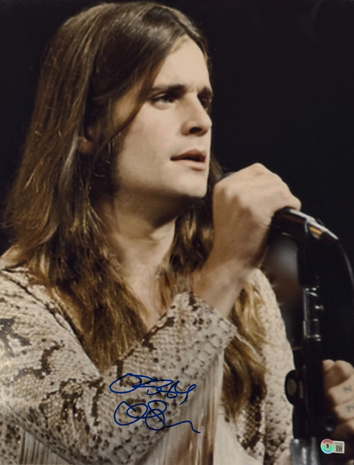 Ozzy Osbourne Signed 16x20 Photo Sabbath Authentic Autograph Beckett Witness