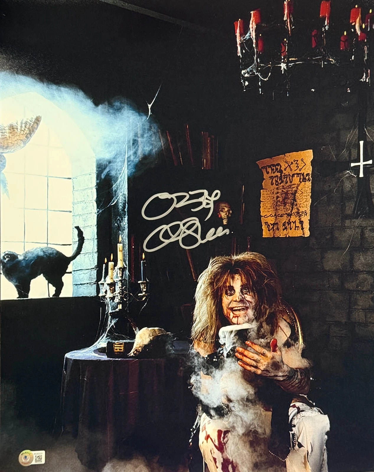 Ozzy Osbourne Signed 16x20 Photo Sabbath Authentic Autograph Beckett Witness