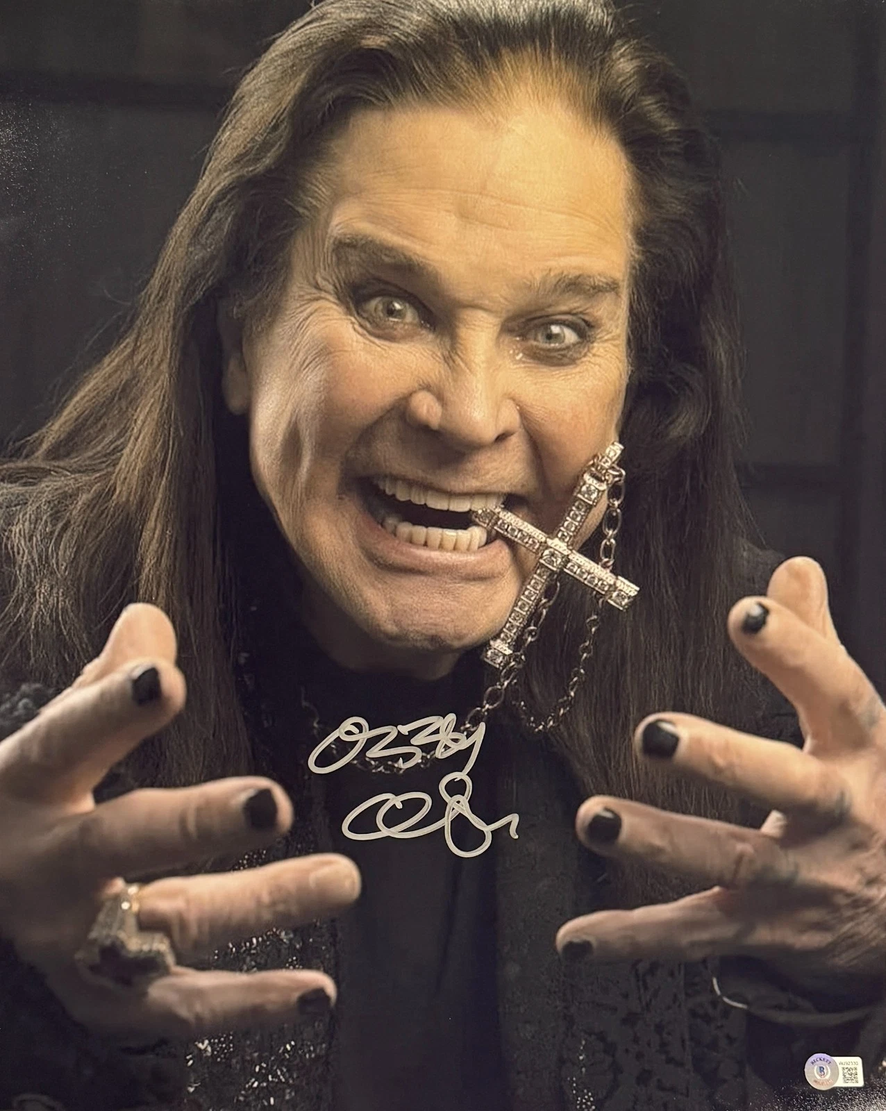 Ozzy Osbourne Signed 16x20 Photo Sabbath Authentic Autograph Beckett Witness