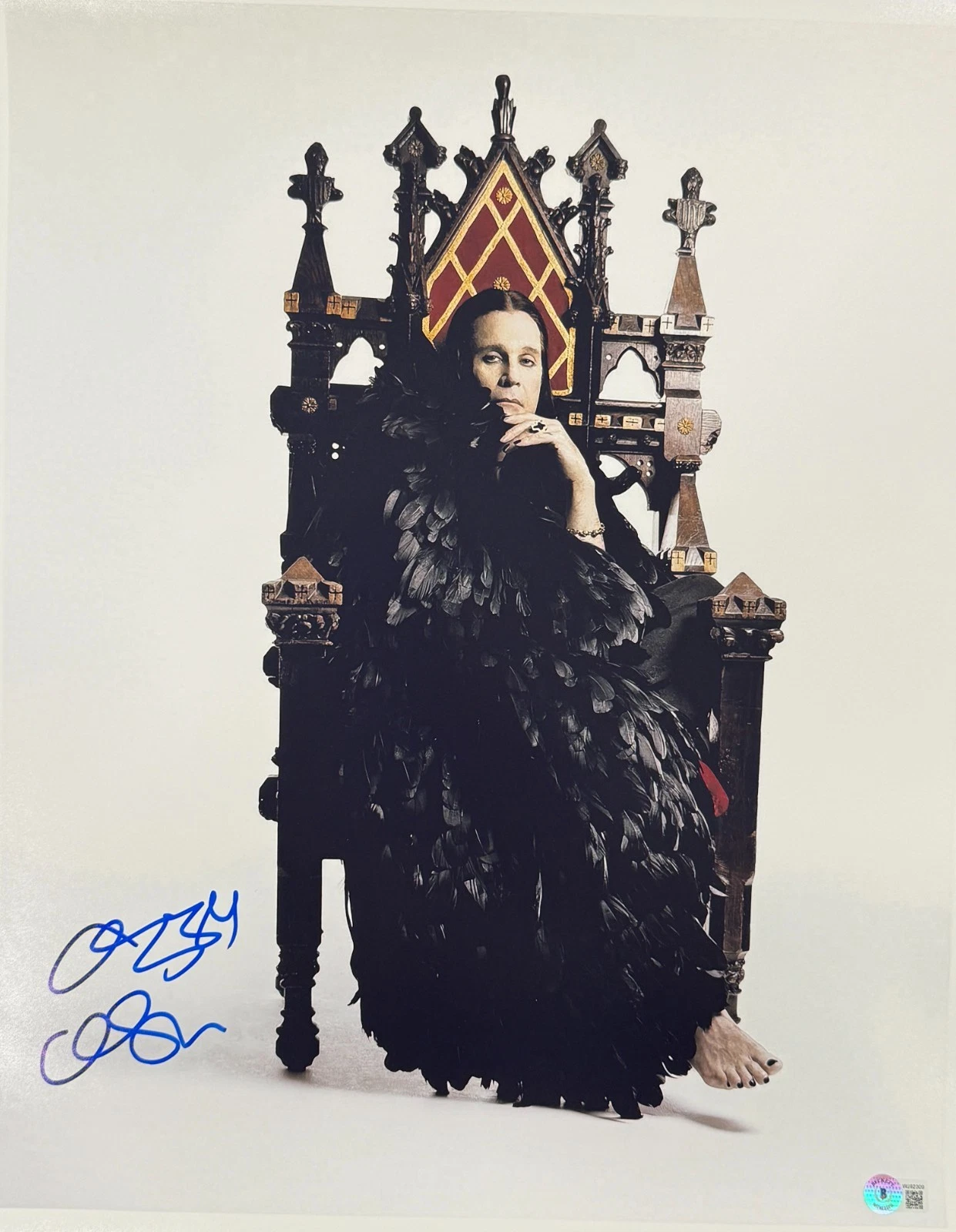 Ozzy Osbourne Signed 16x20 Photo Sabbath Authentic Autograph Beckett Witness