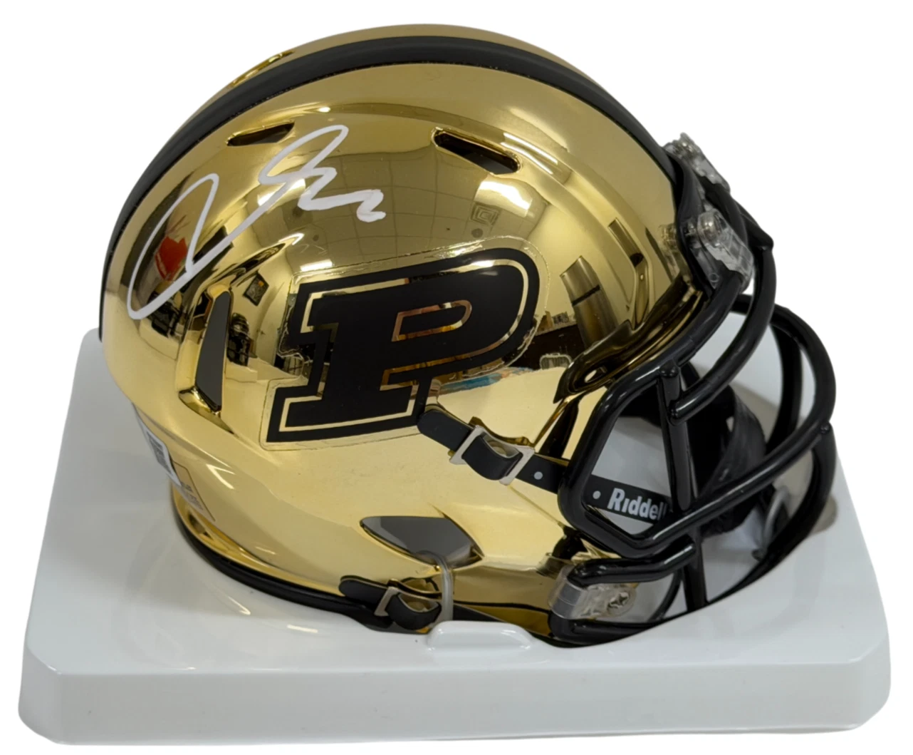 AIDAN O’CONNELL SIGNED PURDUE BOILERMAKER NCAA MINI CHROME SPEED HELMET BECKETT COLLECTIBLE MEMORABILIA