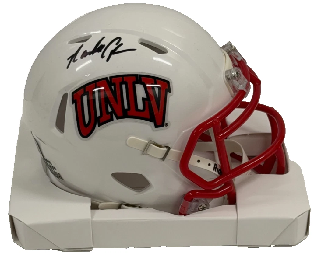 Randall Cunningham Signed UNLV Runnin Rebels Mini Speed Football Helmet Beckett