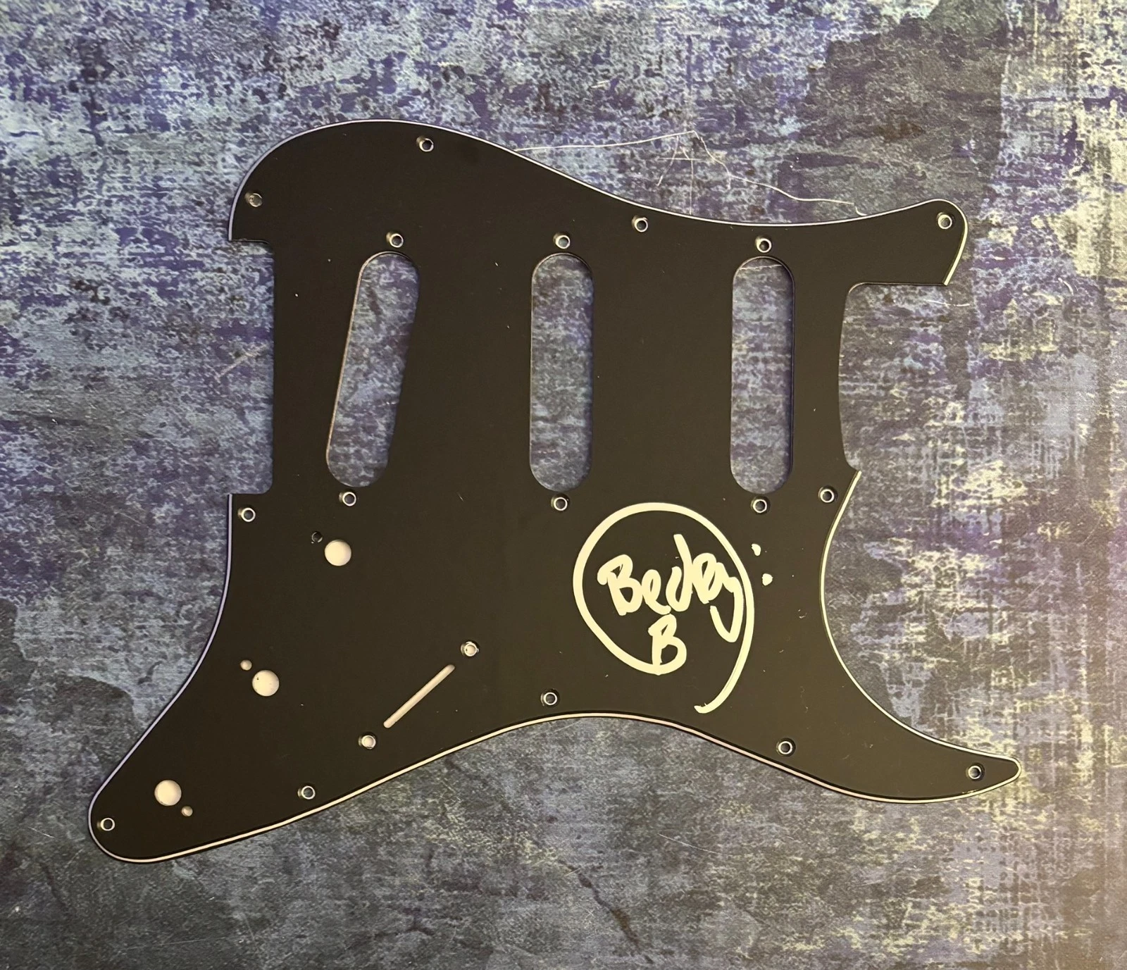 GFA Mercyful Fate Bassist  * BECKY BALDWIN * Signed Electric Pickguard PROOF COA
