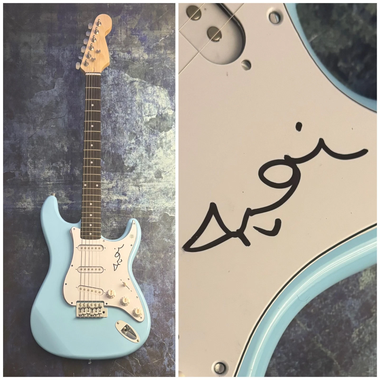 GFA Ryan O'Neal Singer  * SLEEPING AT LAST * Signed Electric Guitar PROOF COA