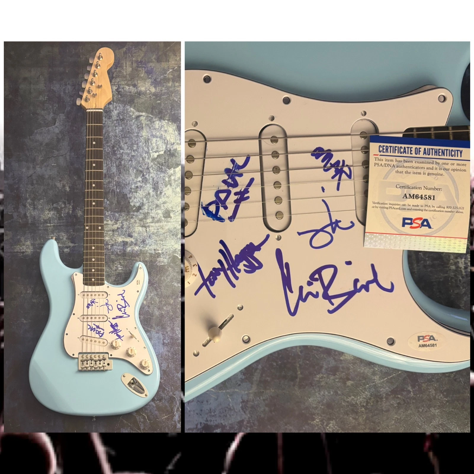 PSA Cedric Bixler Band x5 * AT THE DRIVE-IN * Signed Electric Guitar COA