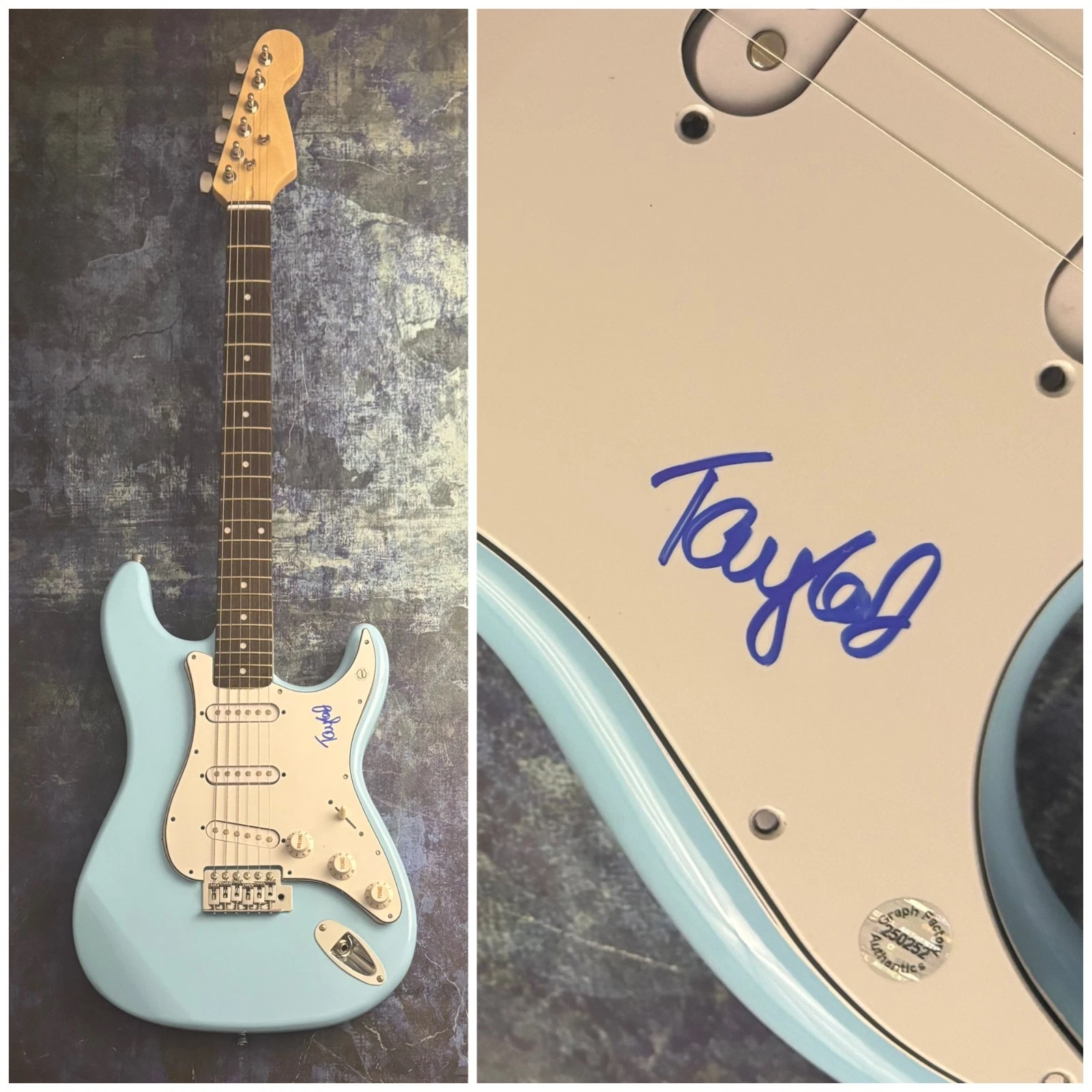 GFA What I Do... Push It Down  * TAYLOR JANZEN *  Signed Electric Guitar T5 COA