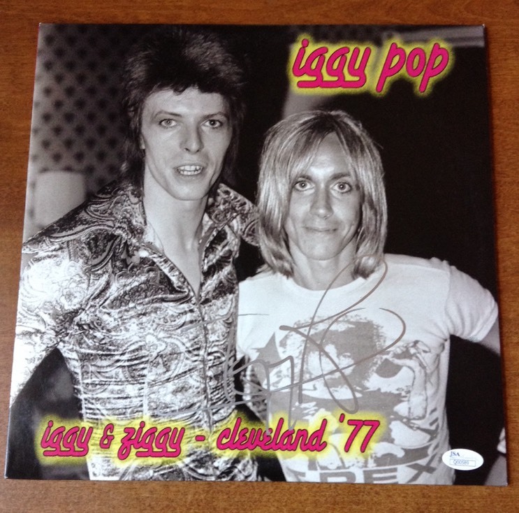 IGGY POP SIGNED AUTOGRAPHED CLEVELAND 77 VINYL RECORD LP ALBUM JSA