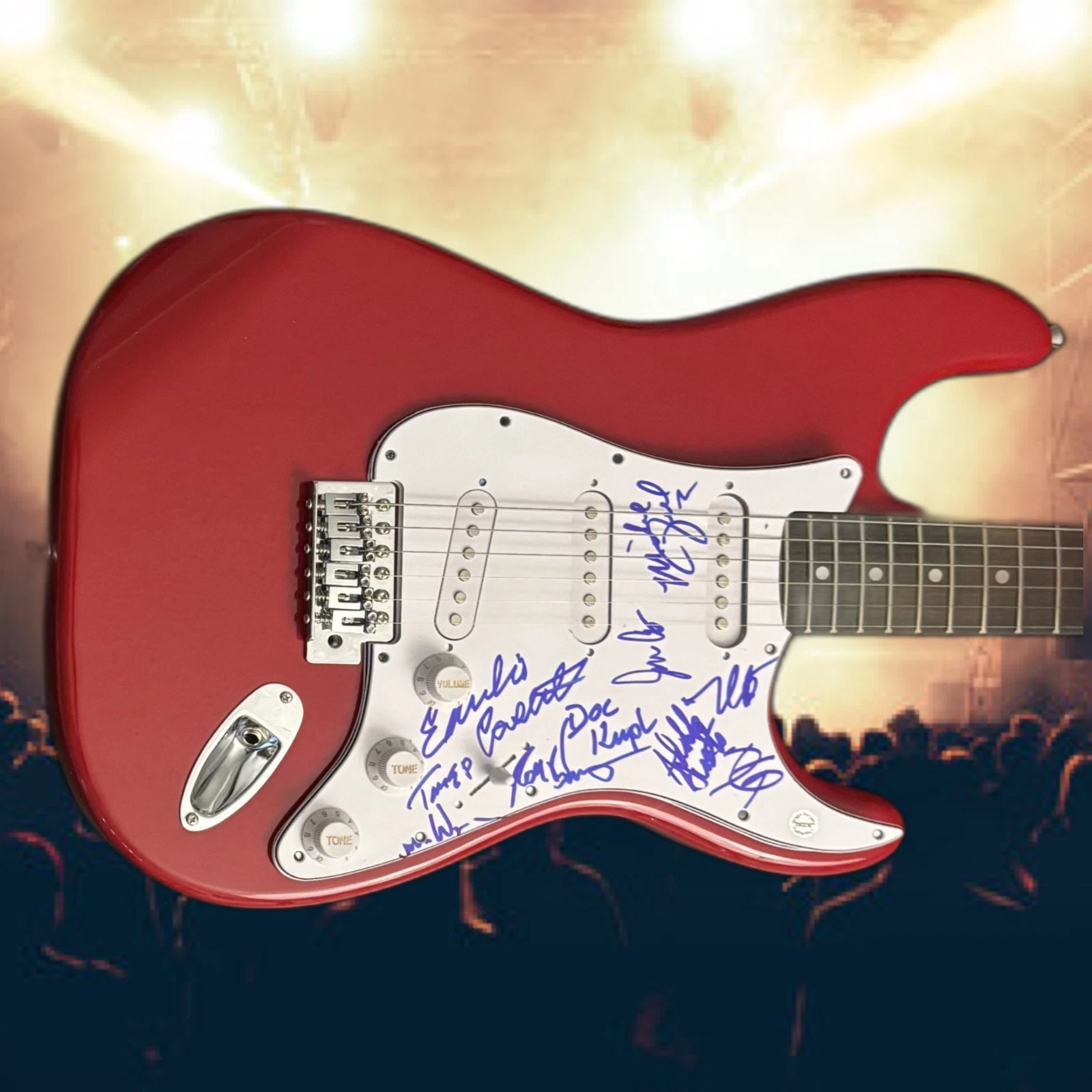 GFA  Funk Full x10 Band  * TOWER OF POWER *  Signed Electric Guitar PROOF COA