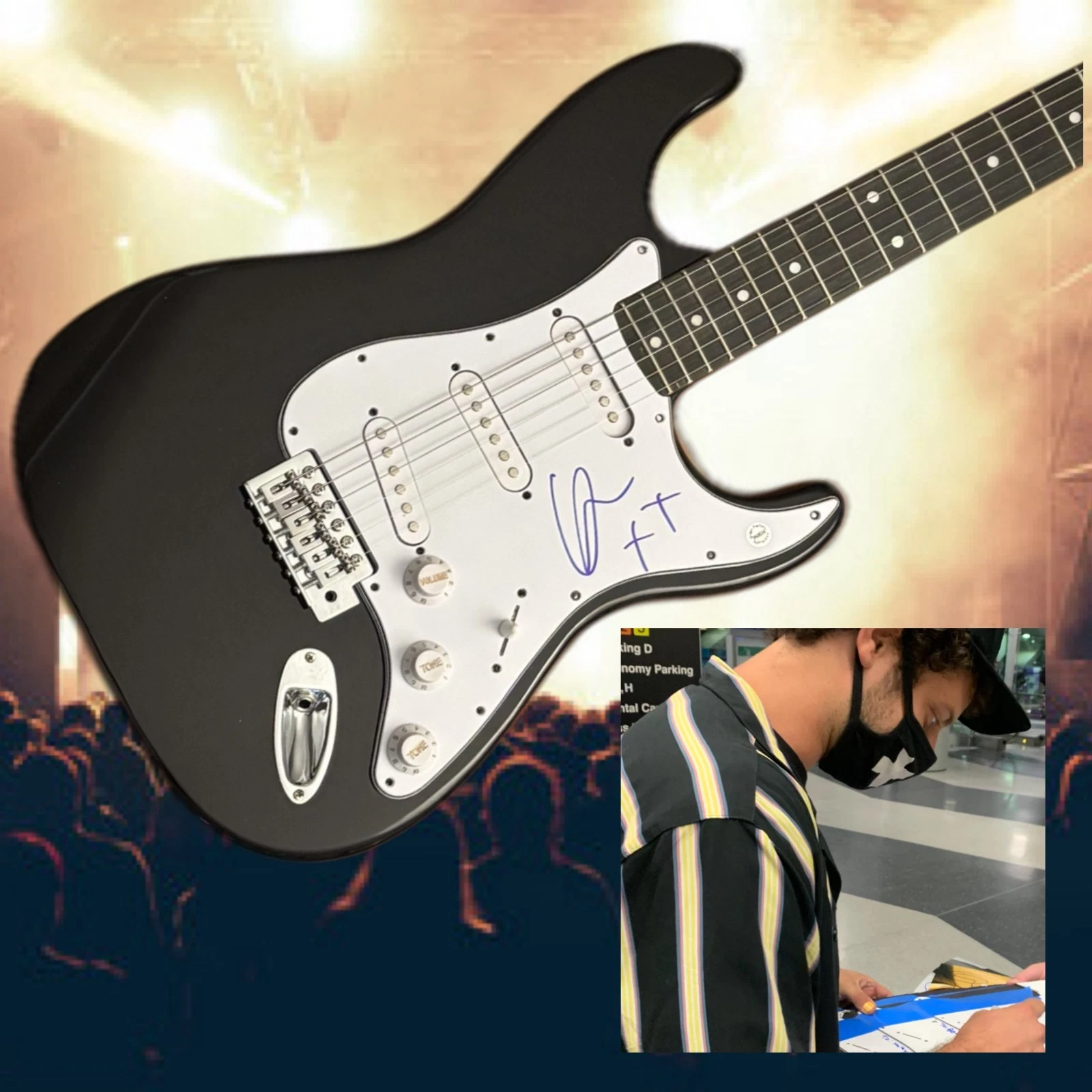 GFA Blood   Water & Darkside  * GRANDSON *  Signed Electric Guitar PROOF G6 COA