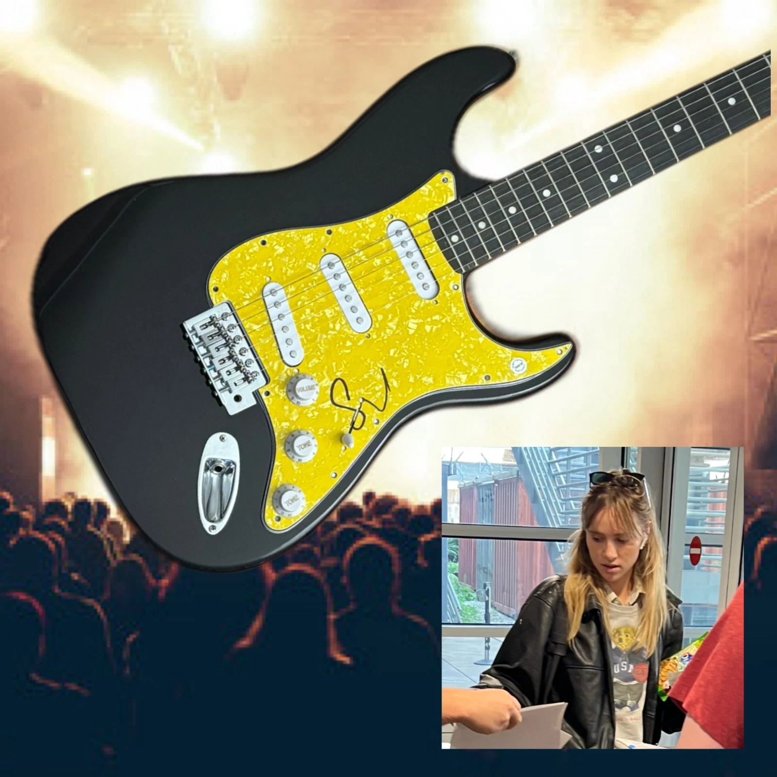GFA Daisy Jones and the Six * SUKI WATERHOUSE * Signed Electric Guitar PROOF COA