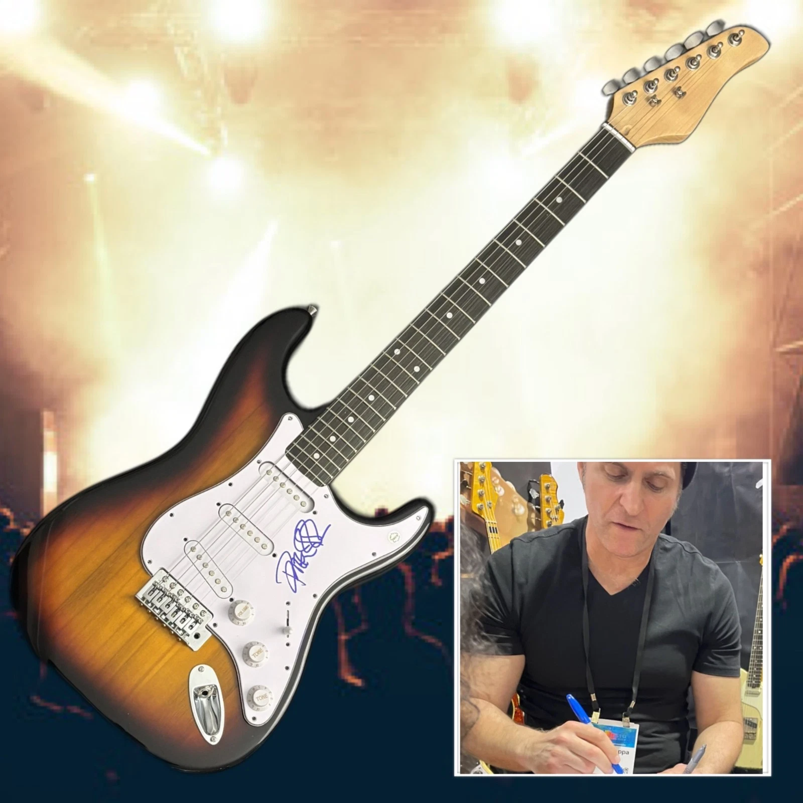 GFA Frank Zappa's Son & Guitarist  * DWEEZIL ZAPPA *  Signed Electric Guitar COA