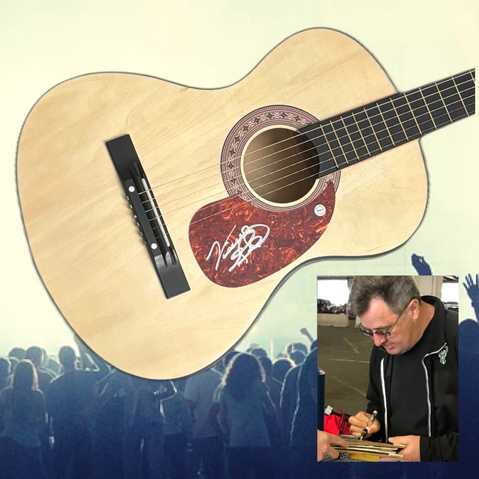 GFA Eagles & Country Legend  * VINCE GILL *  Signed Acoustic Guitar PROOF COA