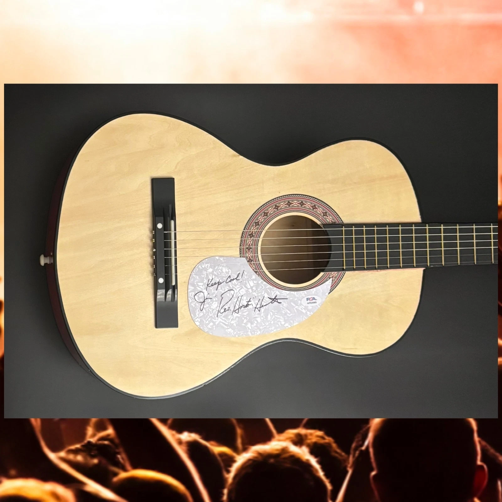 PSA  The Reverend Horton Heat  * JIM HEATH *  Signed Acoustic Guitar COA