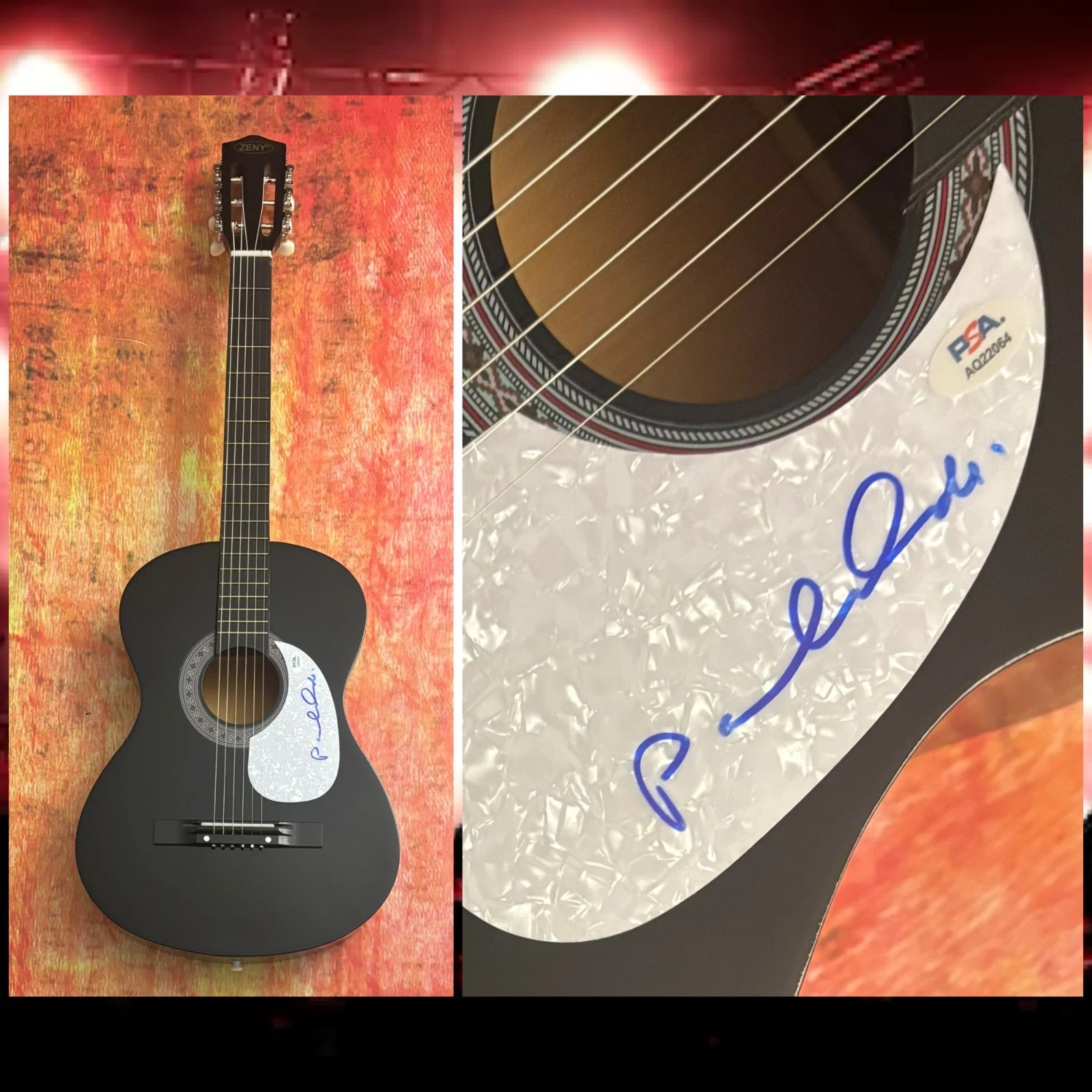 PSA I Don't Want to Wait Singer  * PAULA COLE * Signed Acoustic Guitar PROOF COA