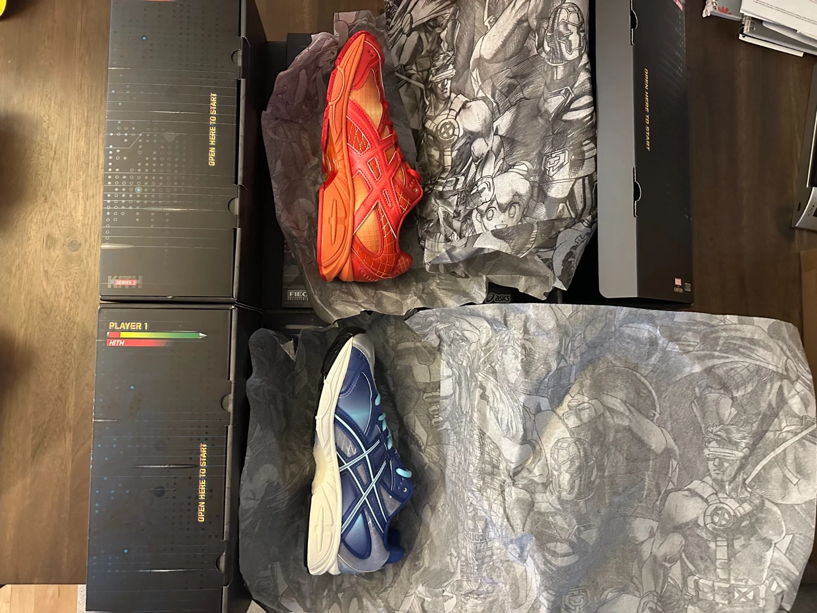 KITH ASICS GEL-KAYANO 10.1 MEGA MAN VS IRON MAN DOUBLE BOX MARVEL CAPCOM COMIC