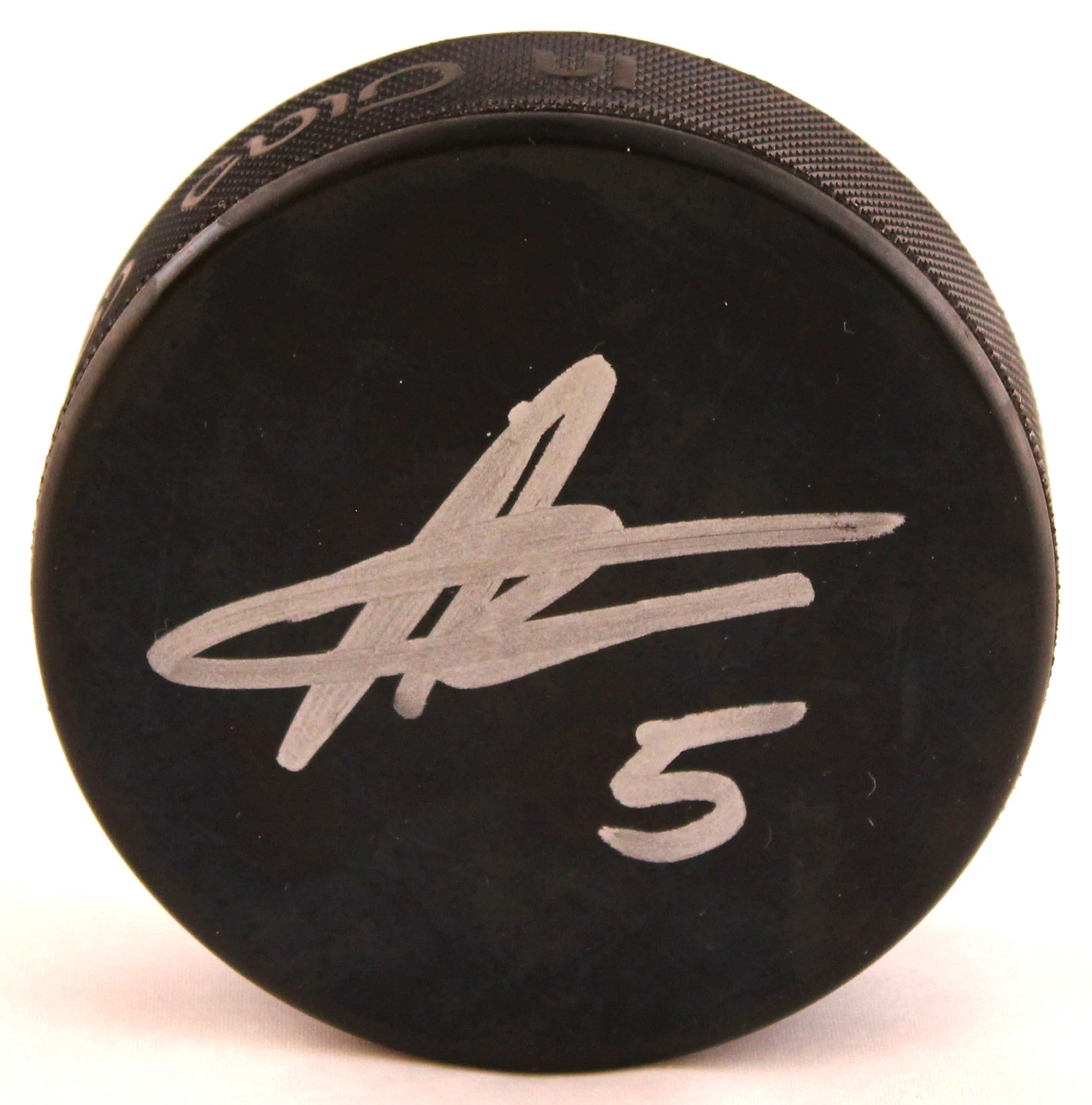 New Jersey Devils Adam Larsson Signed Hockey Puck COA