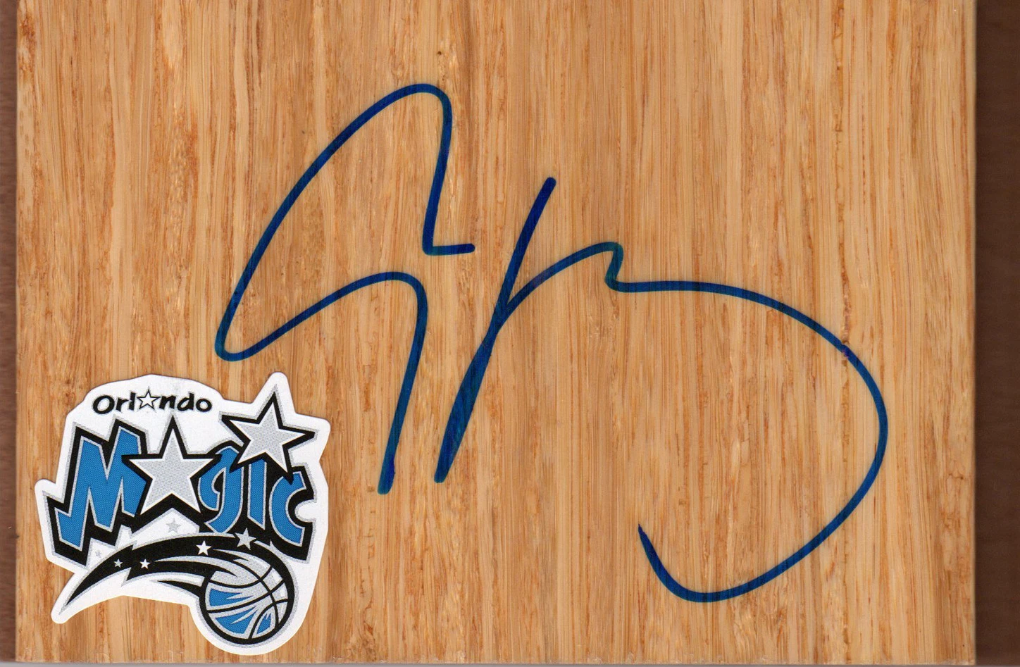 Orlando Magic Al Harrington Signed FloorBoard COA