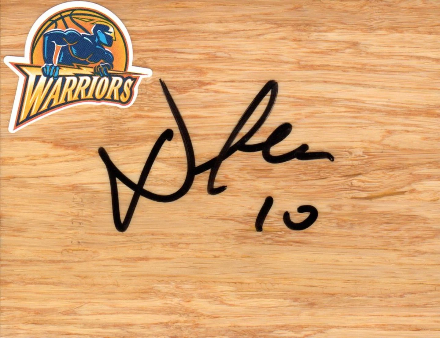 Golden State Warriors David Lee Signed Floorboard COA