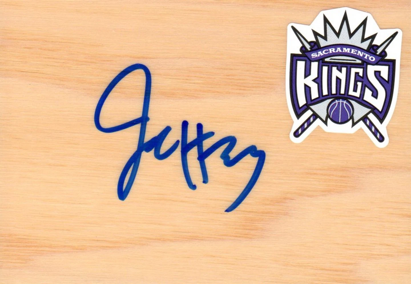 Sacramento Kings Jason Thompson Autographed Floorboard COA