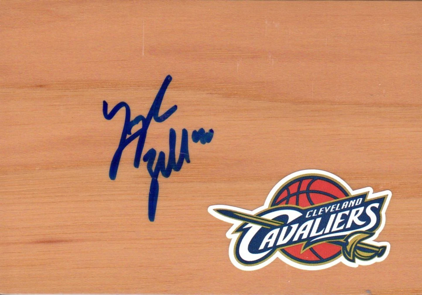 Cleveland Cavaliers Tyler Zeller Autographed Floorboard COA