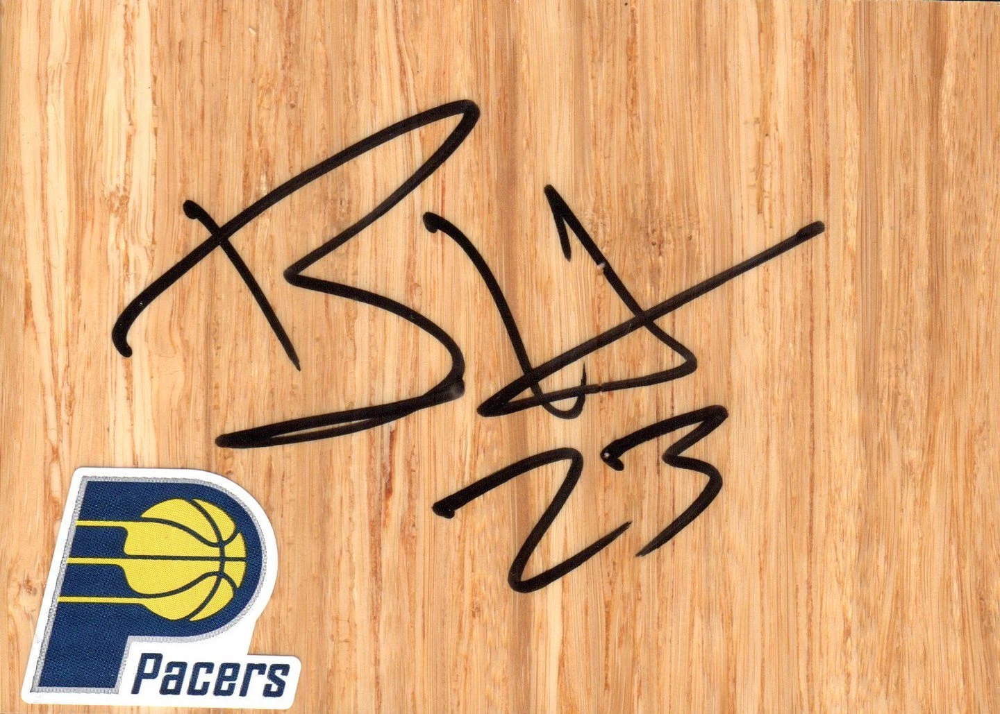 Indiana Pacers Ben Hansbrough Autographed Floorboard COA