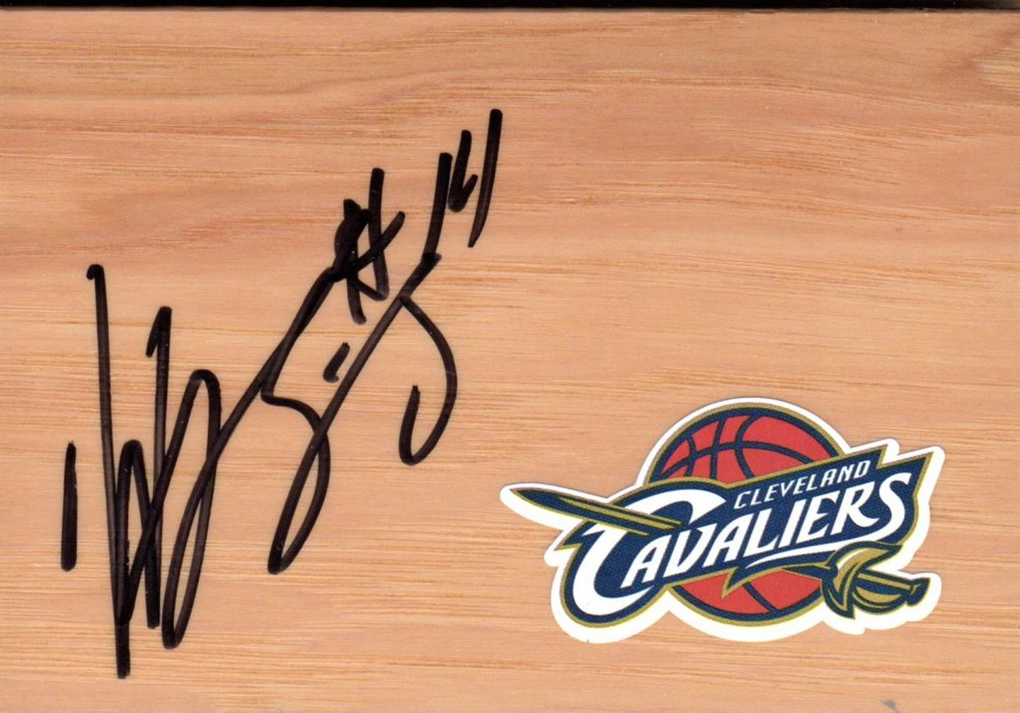 Cleveland Cavaliers Henry Sims Autographed Floorboard COA