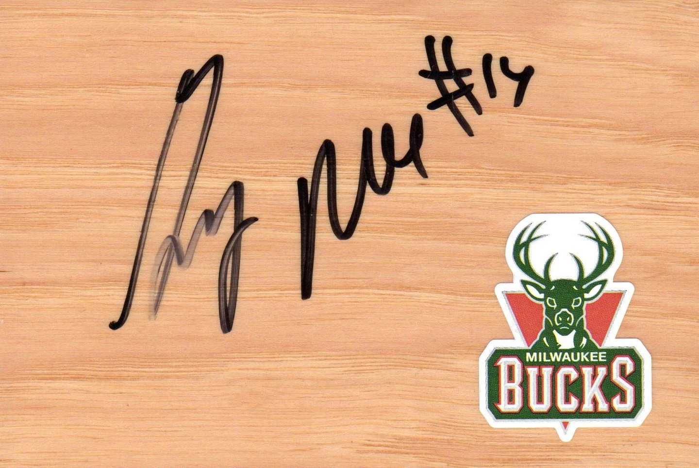 Milwaukee Bucks Gary Neal Signed Floorboard COA