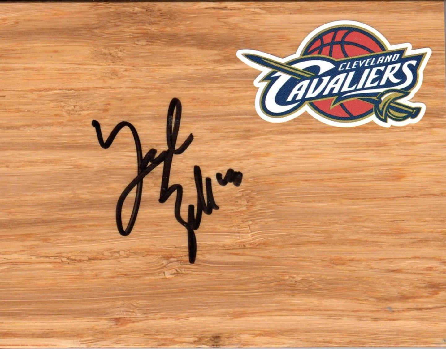 Cleveland Cavaliers Tyler Zeller Signed Floorboard COA
