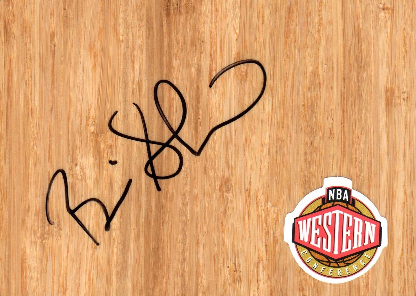 Los Angeles Lakers Brian Shaw Signed Floorboard COA