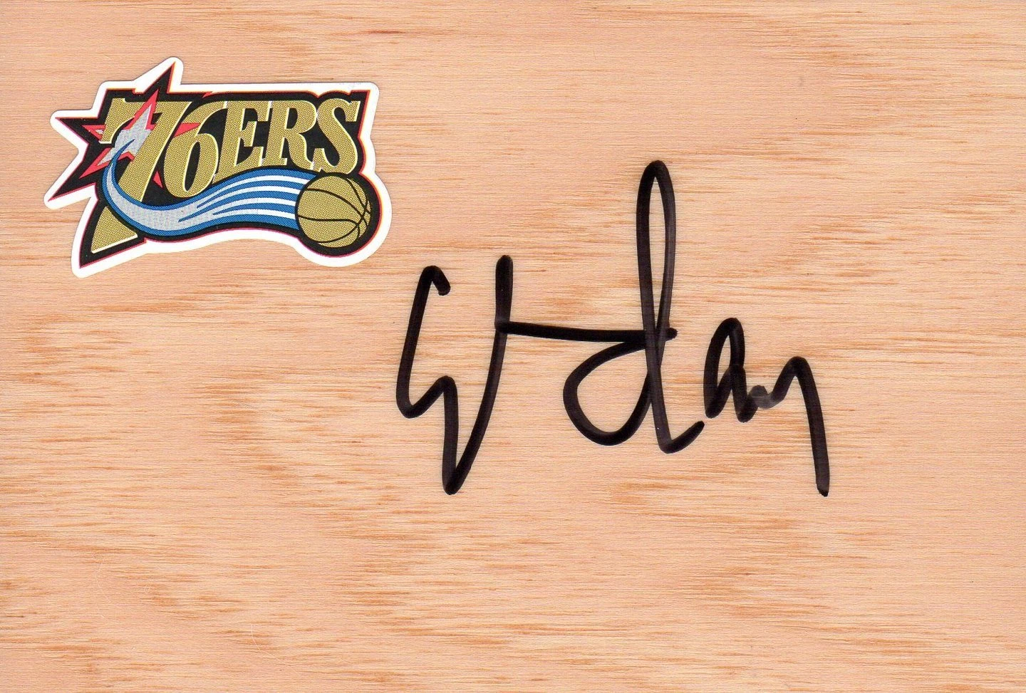 Philadelphia 76ers Elliot Williams Signed FloorBoard COA