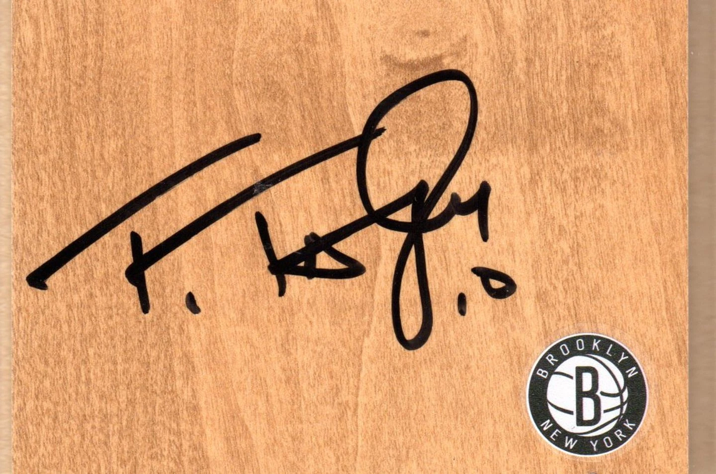 Brooklyn Nets Tyshawn Taylor Signed FloorBoard COA