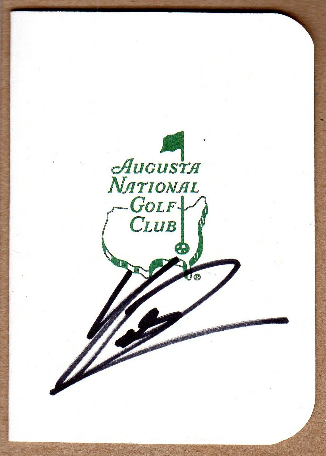 Golfer Yusaku Miyazato Signed Masters Scorecard COA