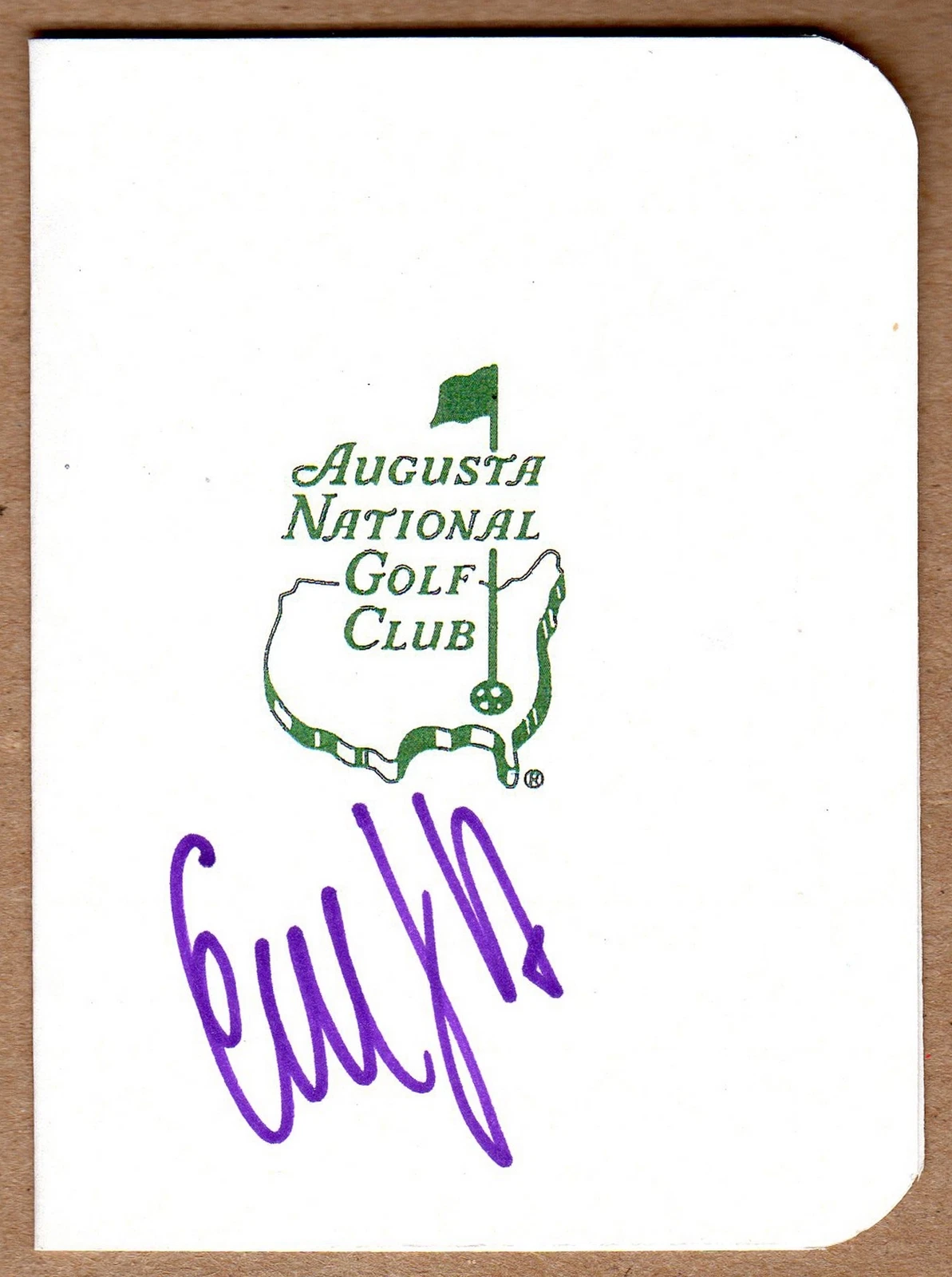 Golfer Emiliano Grillo Signed Masters Scorecard COA
