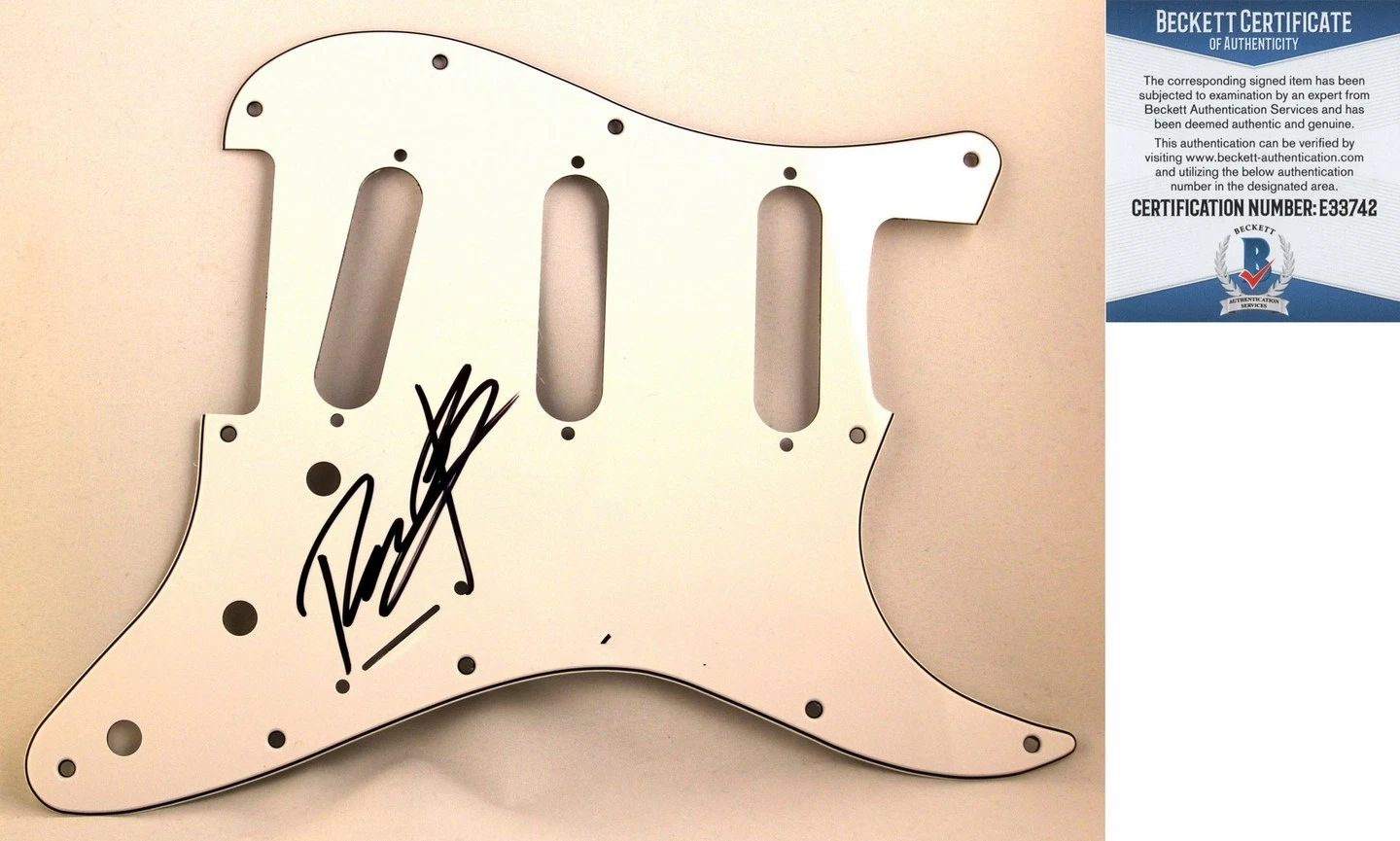 Richie Kotzen Signed Electric PickGuard Winery Dogs Poison Beckett BAS COA