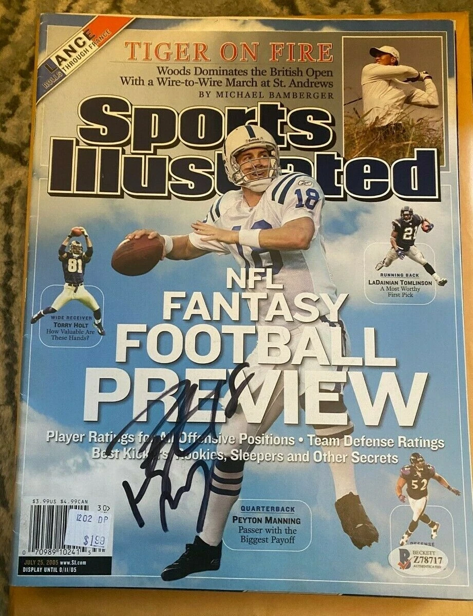 Peyton Manning signed autographed Sports Illustrated Magazine No Label COA