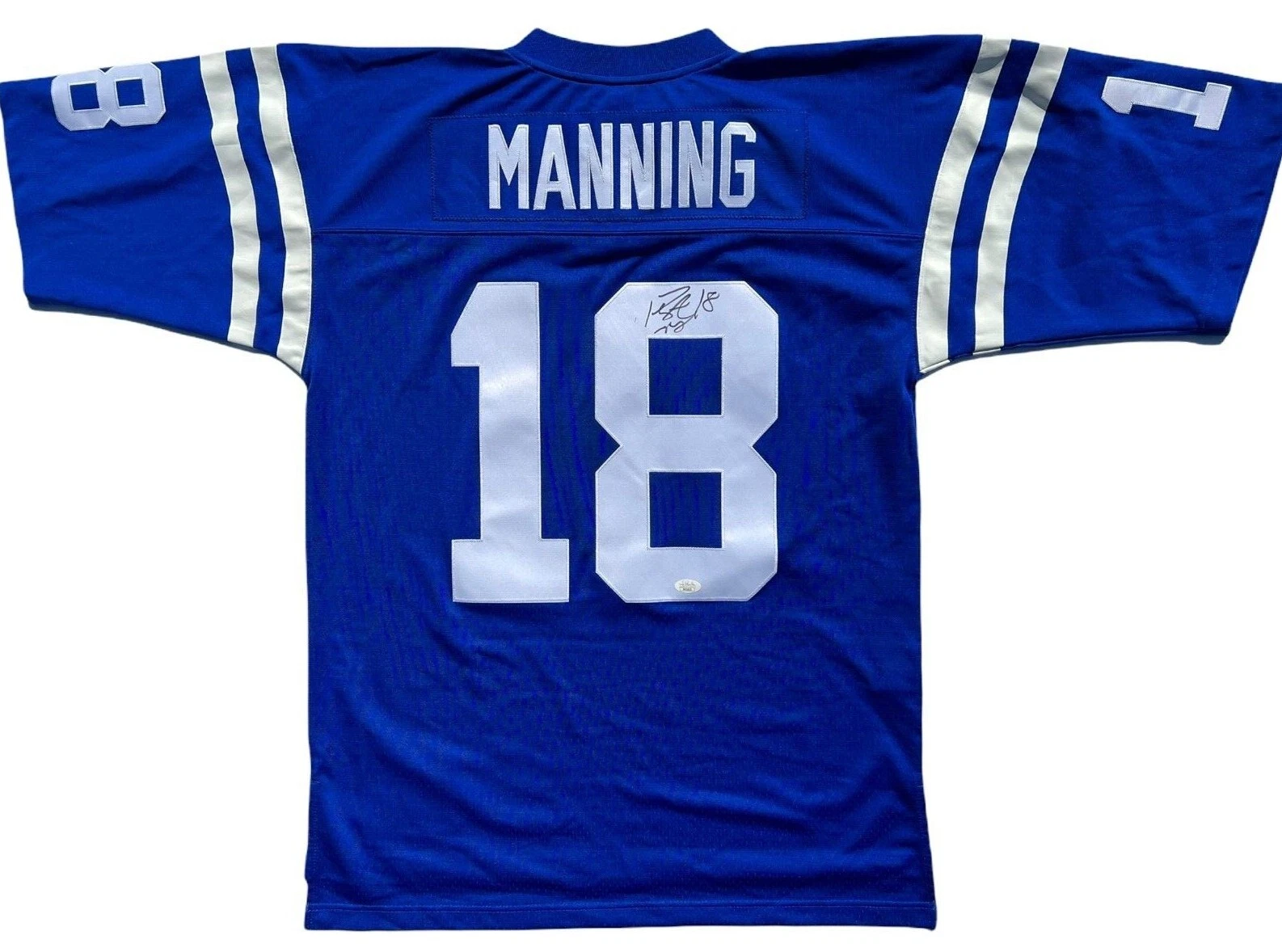 PEYTON MANNING SIGNED MITCHELL & NESS INDIANAPOLIS COLTS FOOTBALL JERSEY JSA