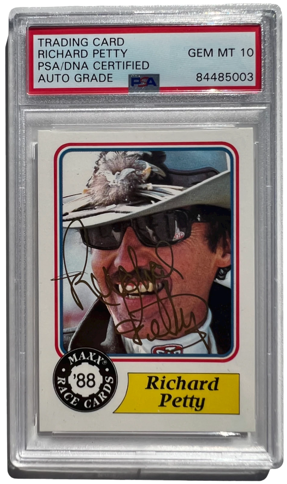 RICHARD PETTY SIGNED 1988 MAXX ROOKIE CARD NASCAR #43 RC AUTO 10 PSA/DNA
