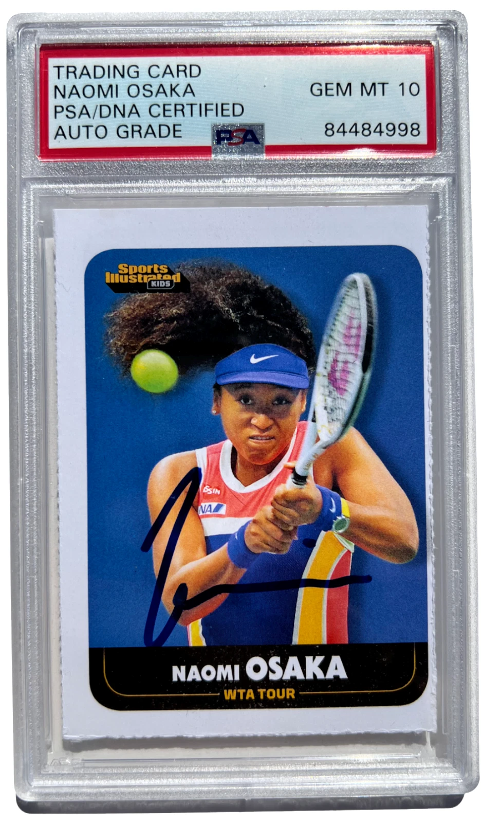 NAOMI OSAKA SIGNED 2020 SI KIDS TENNIS ROOKIE CARD #935 RC AUTO 10 PSA/DNA