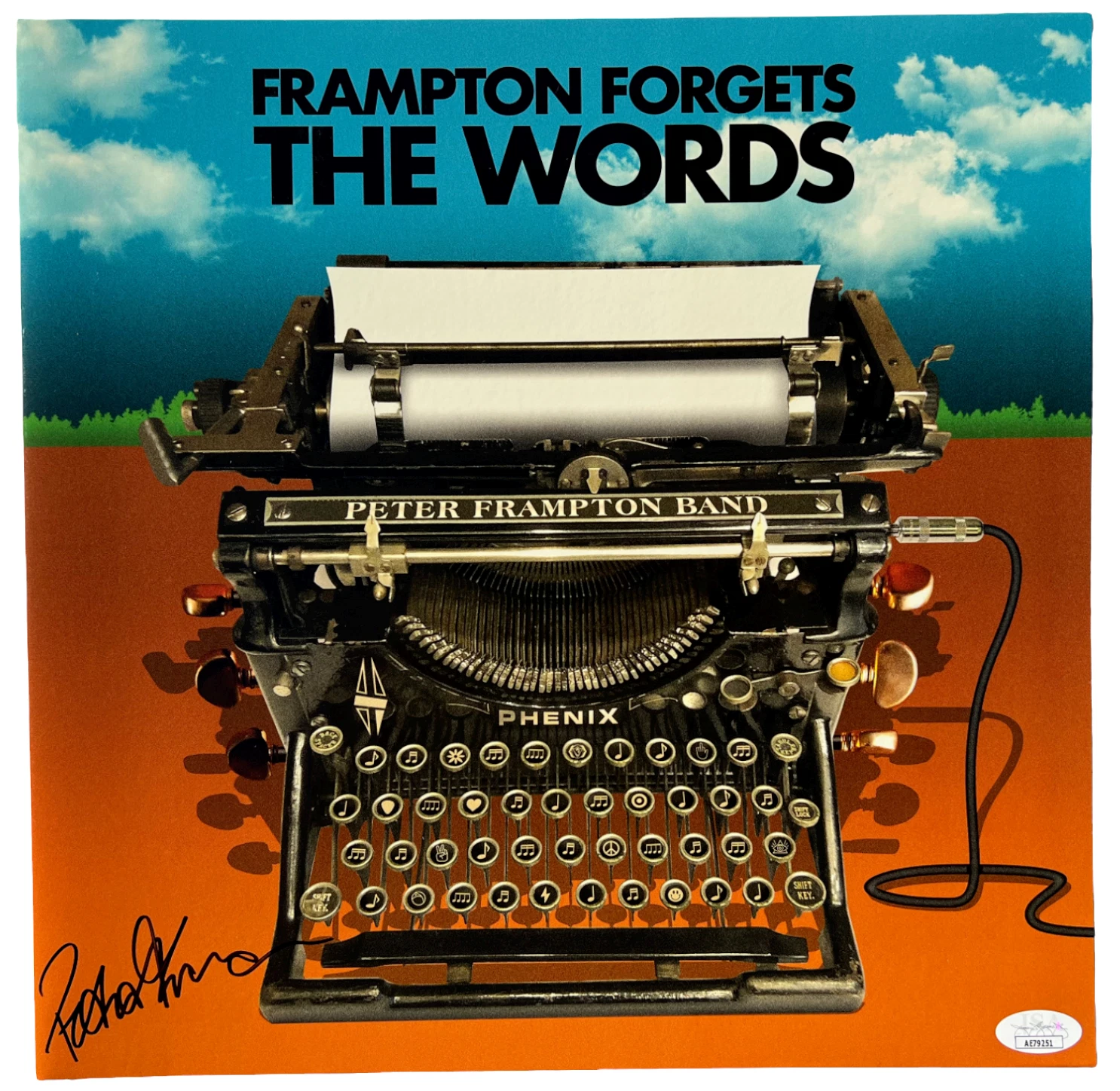 PETER FRAMPTON SIGNED AUTOGRAPHED FRAMPTON FORGETS THE WORDS VINYL ALBUM LP JSA