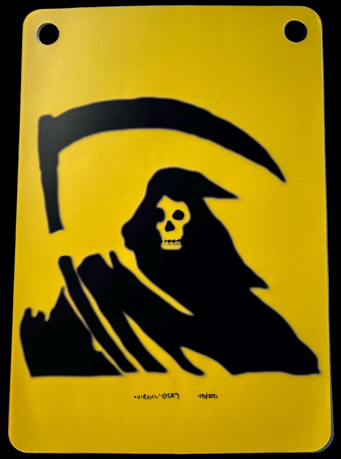 VIRGIL ABLOH SIGNED REAPER 2 CLEAR ART PRINT POSTER /200 OFF WHITE JSA