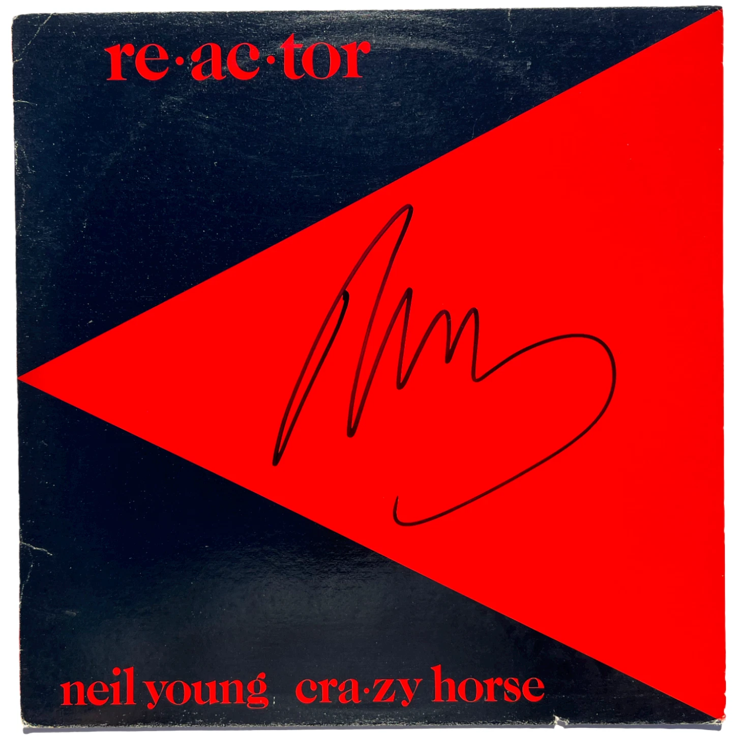 NEIL YOUNG SIGNED AUTOGRAPHED CRAZYHORSE REACTOR VINYL ALBUM LP RECORD PSA/DNA