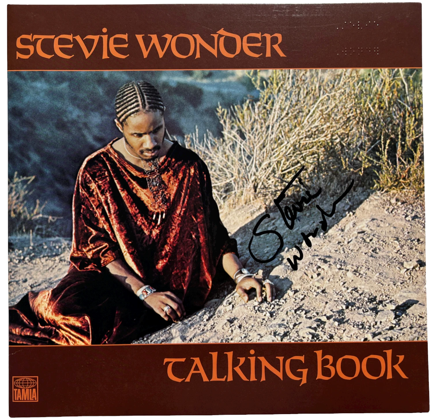 STEVIE WONDER SIGNED TALKING BOOK VINYL ALBUM RECORD LP MOTOWN DETROIT PIANO JSA