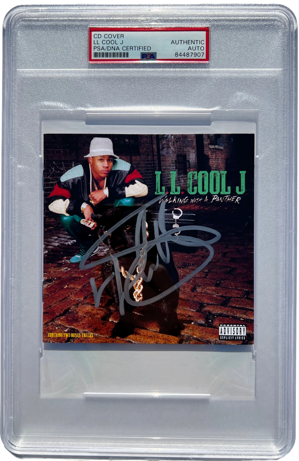 LL COOL J SIGNED AUTOGRAPHED WALKING WITH A PANTHER CD COVER ALBUM PSA/DNA