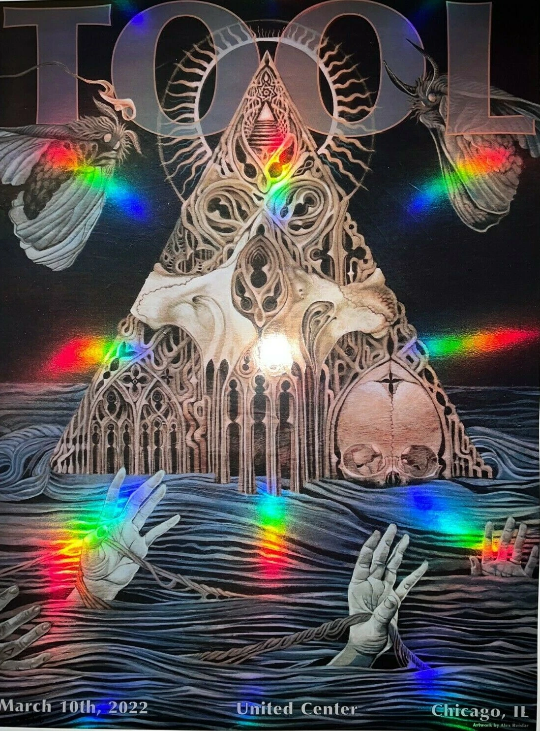 2022 TOOL CHICAGO POSTER CONCERT TOUR 3/10/22 ALEX REISFAR /1050 !!!