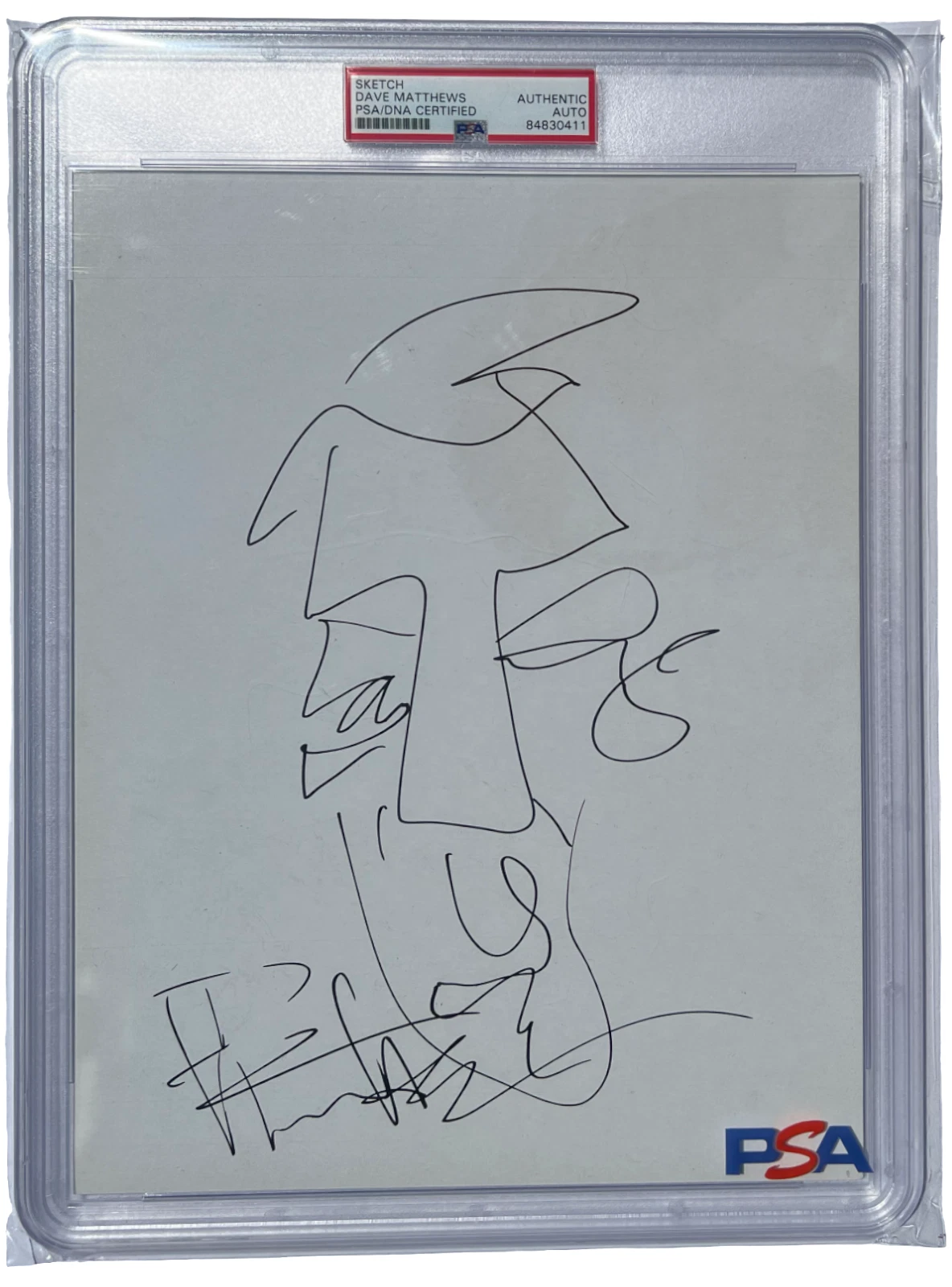 DAVE MATTHEWS SIGNED AUTOGRAPHED 8.5X11 PHOTO SKETCH ARTWORK DRAWING DMB PSA/DNA