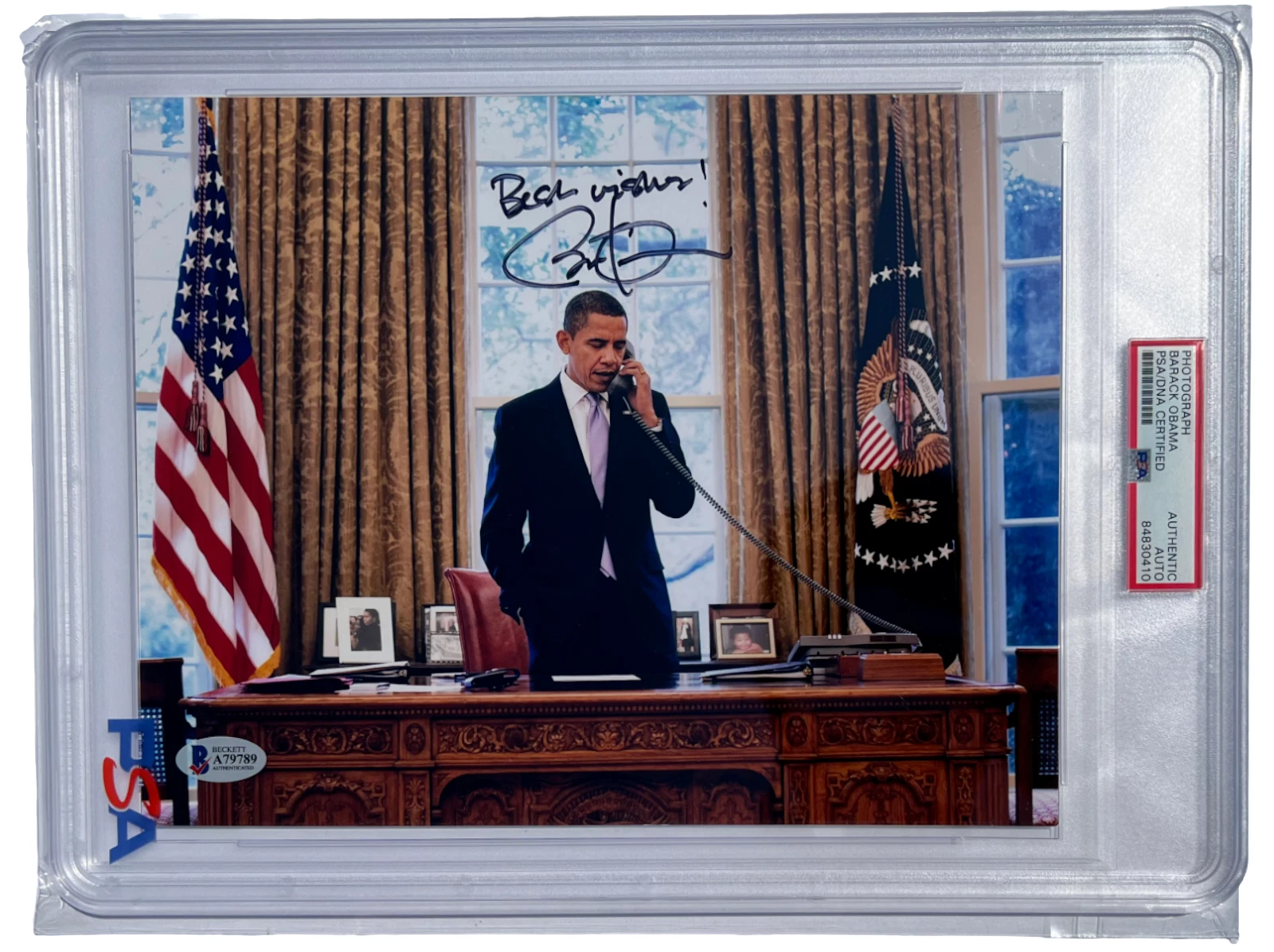 PRESIDENT BARACK OBAMA SIGNED AUTOGRAPHED 8X10 PHOTO 44TH WHITE HOUSE PSA/DNA