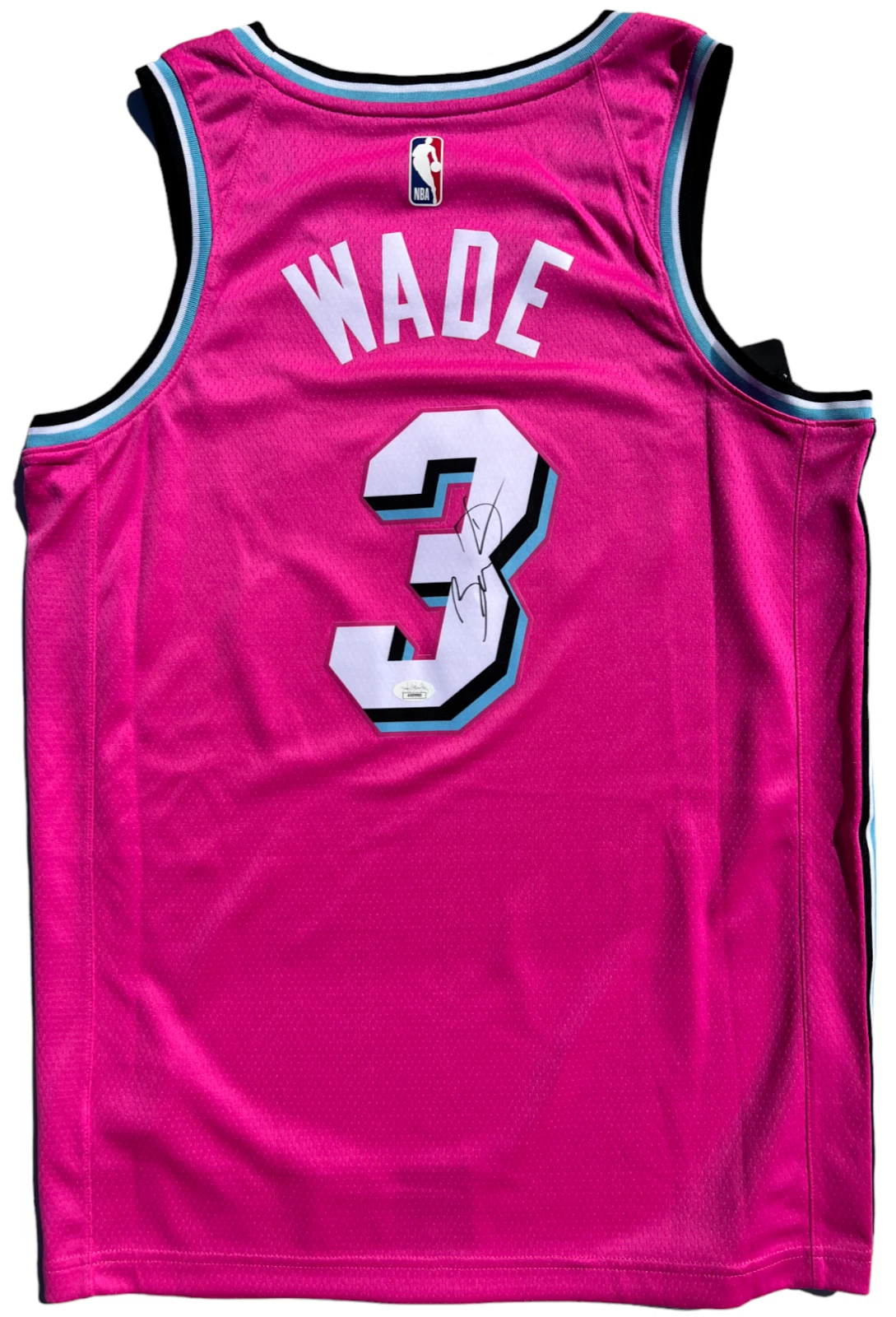 DWYANE WADE SIGNED MIAMI HEAT SUNSET VICE BASKETBALL JERSEY PINK AUTOGRAPHED JSA